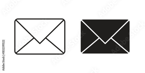 Mail icon in simple flat trend modern graphic design abstract logotype element