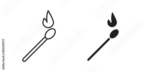 Matches icon in simple flat trend modern graphic design abstract logotype element