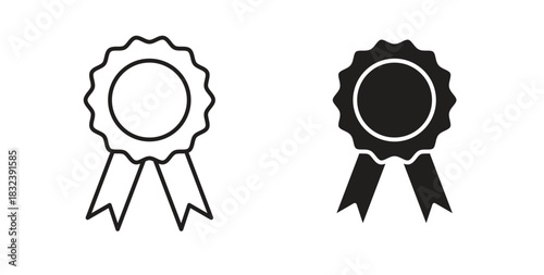 Medal icon in simple flat trend modern graphic design abstract logotype element