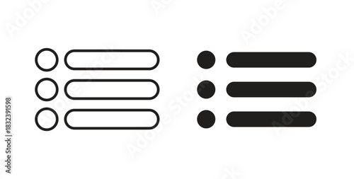 Menu icon in simple flat trend modern graphic design abstract logotype element