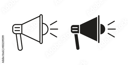 Megaphone icon in simple flat trend modern graphic design abstract logotype element