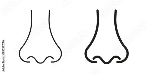 Nose icon in simple flat trend modern graphic design abstract logotype element