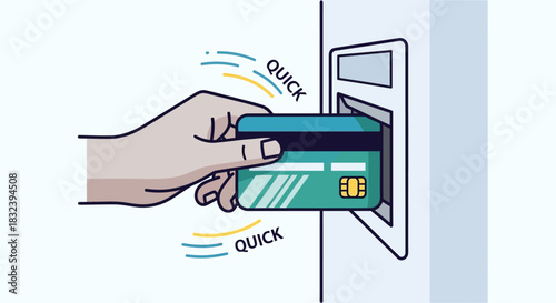 Inserting Credit Card into ATM for Quick and Secure Transaction.
