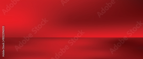 Wall interior background, studio  and backdrops show products. with leaf shadow from window color red and white tone. background for text insertion and presentation of product