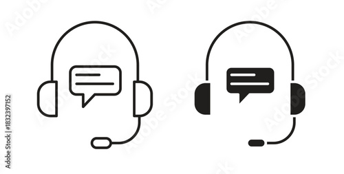 Live chat icon simple vectors in black, suitable for projects