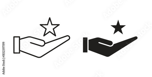 Loyalty program icon simple vectors in black, suitable for projects