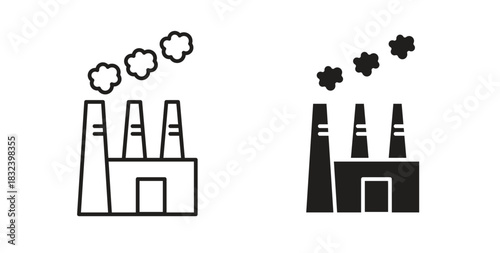 Pollution icon simple vectors in black, suitable for projects