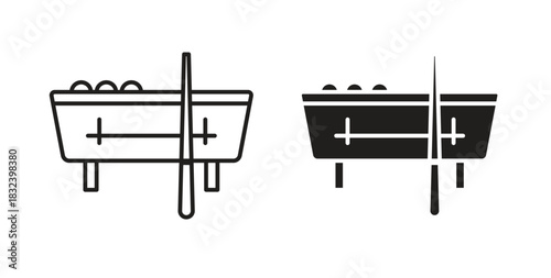 Pool table icon simple vectors in black, suitable for projects