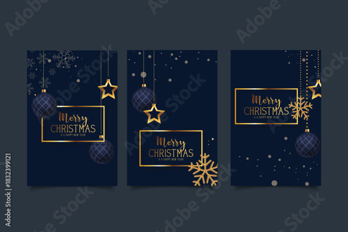  Happy Holidays, season greeting and new year vector mobile social media template card set with Christmas element decoration,christmas greeting card,christmas poster