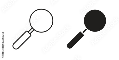 Search icon simple vectors in black, suitable for projects
