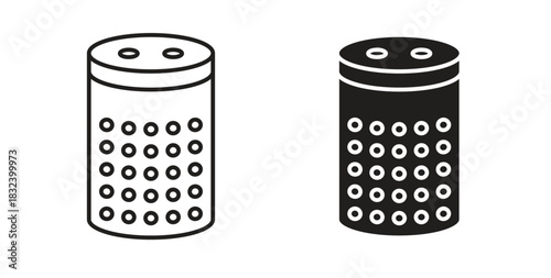 Smart speaker icon simple vectors in black, suitable for projects