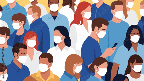 People wearing face masks