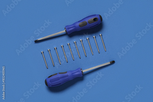 Screwdrivers with row of sc...