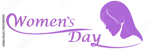 Women's Day background text Vector illustration