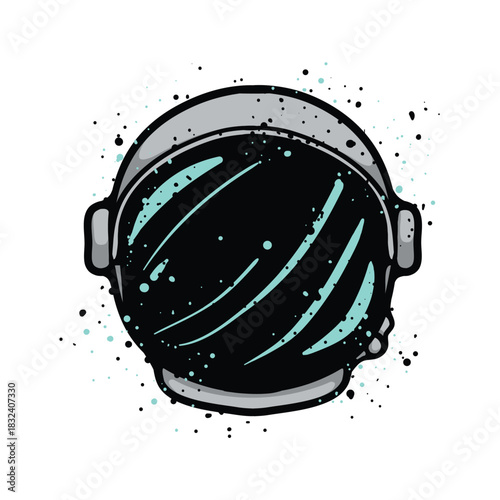 Fotografie Vector Illustration Of An Astronaut Helmet