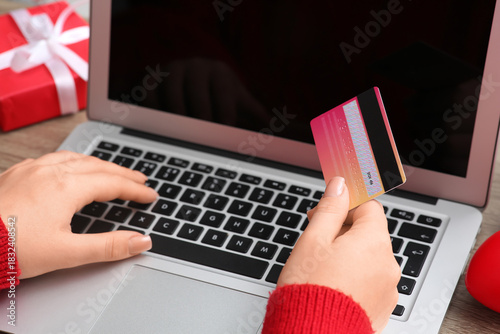 Female hands with credit ca...