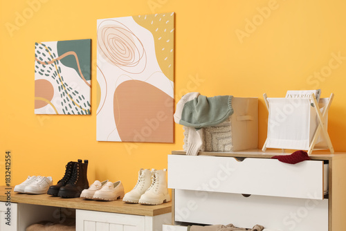 Interior of stylish dressin...