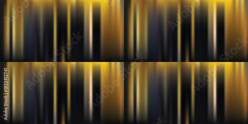 Abstract Vertical Lines with Gold and Black Gradient Colors.
