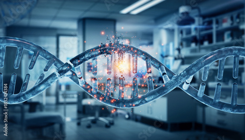 Genetic Science Explores DNA Helix Damage and Repair, Illuminating Molecular Processes in a Biotechnology Lab