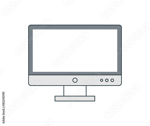 Modern Computer Monitor with Sleek Design and Minimalist Aesthetic.