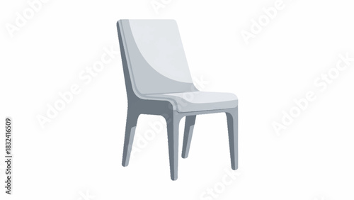 Modern Plastic Chair Illustration Sleek and Stylish Seating Design