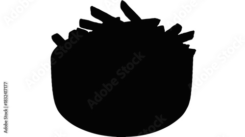 Simple person head silhouette, perfect for avatars, user profiles, and design elements needing people icons