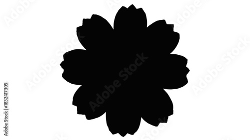 Elegant floral element for modern design projects, adding a touch of nature and sophistication