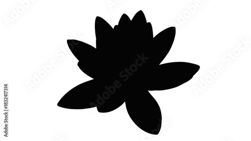 Elegant water lily silhouette ready for your designs and creative projects that need a floral touch