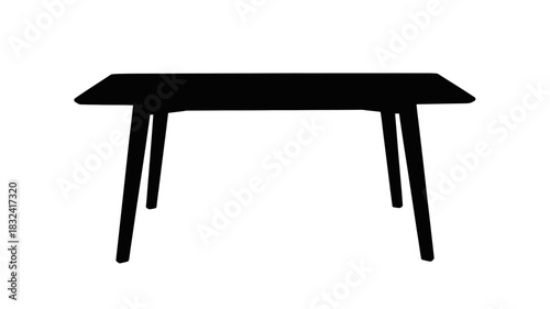 Sleek minimal table for modern interiors, ideal for dining, work, or display in home office setups