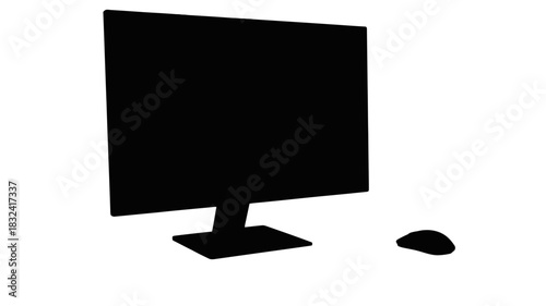 Sleek computer setup for professional workspace or modern home office setup and technology solutions