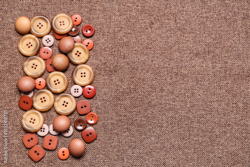Different buttons on brown ...