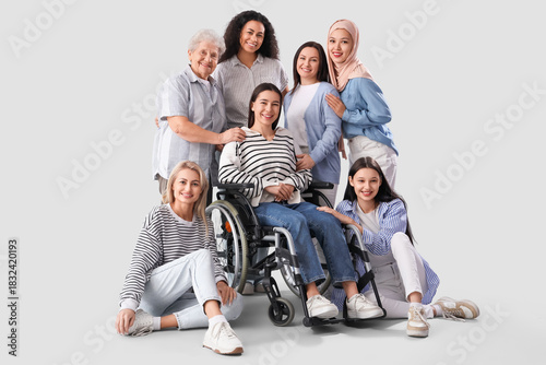 Group of beautiful women on...