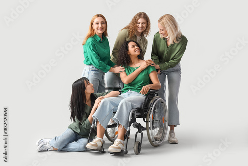 Group of beautiful women on...