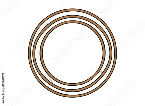 Circular Window With Four Panes Vector Illustration Abstract Design Black Background