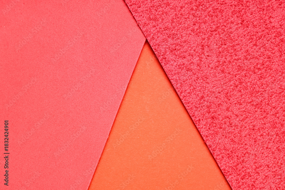 Fototapeta premium Texture of different coral papers as background, closeup