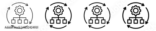 Automated Workflow Icon Set Different Style Collection
