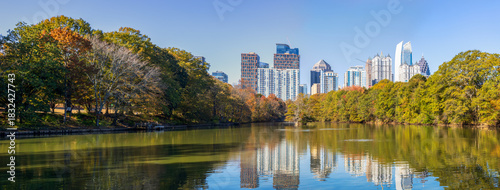 Beautiful Piedmont Park in autumn, Atlanta, Georgia