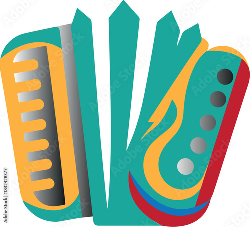 vallenato music logo icon vector .