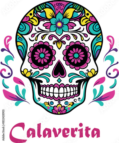 calaverita literaria logo icon vector .