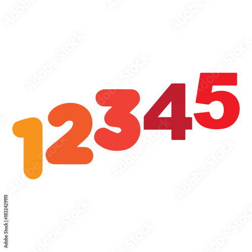 Stylized Numbers 1 to 5