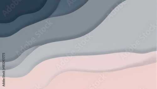 Abstract Layered Paper Cut Design with Gradient Colors.