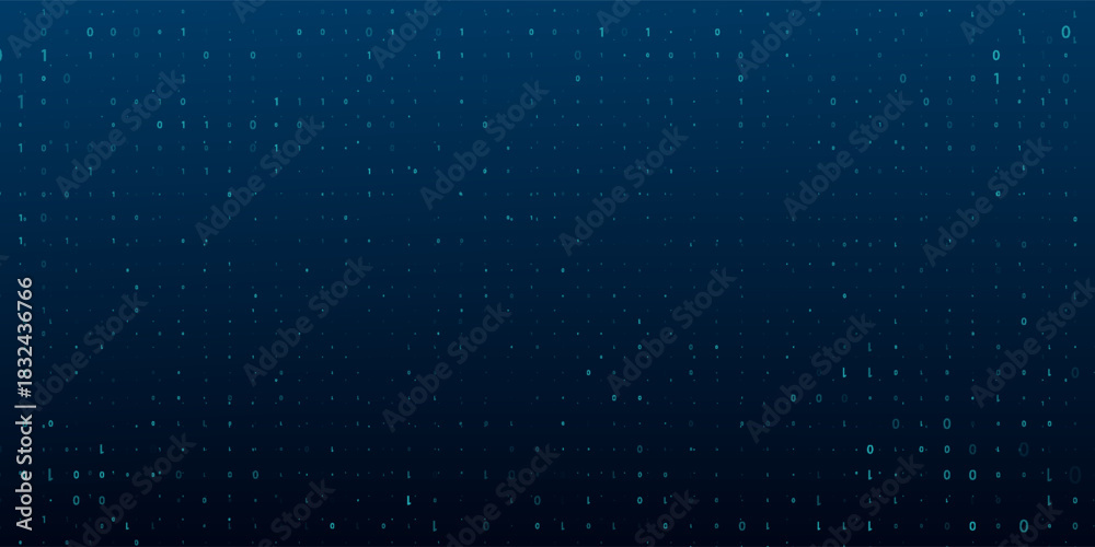 Naklejka premium Texture composed by a sequence of zero and one numbers on a white background