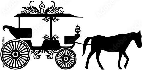 horse and carriage silhouette 
