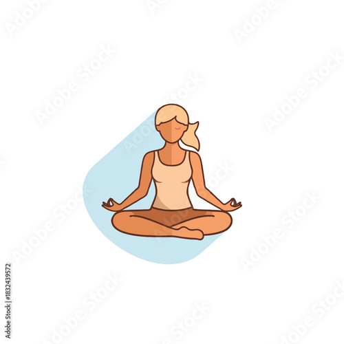 Serene mindfulness through meditation a blonde woman finds inner peace harmony balance well being