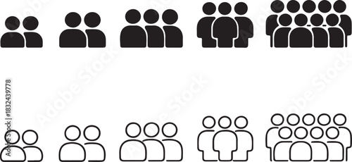 People group icon set