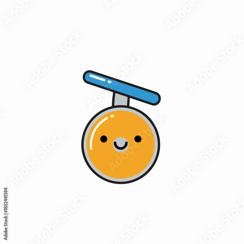 Adorable cartoon otoscope illustration representing child-friendly ear health check-up and medical concepts, perfect for healthcare communication