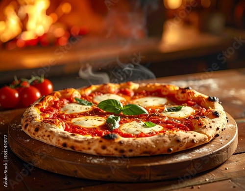 Wallpaper Mural Delicious Margherita Pizza Freshly Baked and Steaming Hot from a Traditional Oven Torontodigital.ca