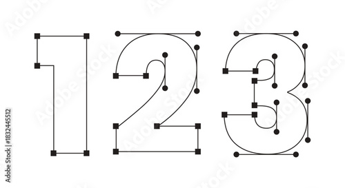 Illustration number 123 curve path unique