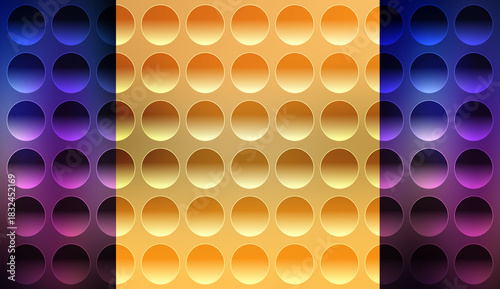 Abstract Gradient Background Set | Pop It Toy and Neon Stripe Light Effect Texture Collection