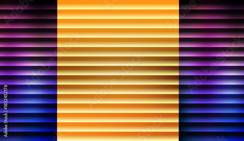 Abstract Horizontal Stripes Background Set | Gradient Warm and Cool Color Light Effect